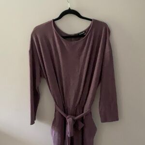 Express Cozy Belted Long Sleeve Lounge Jumpsuit Size M